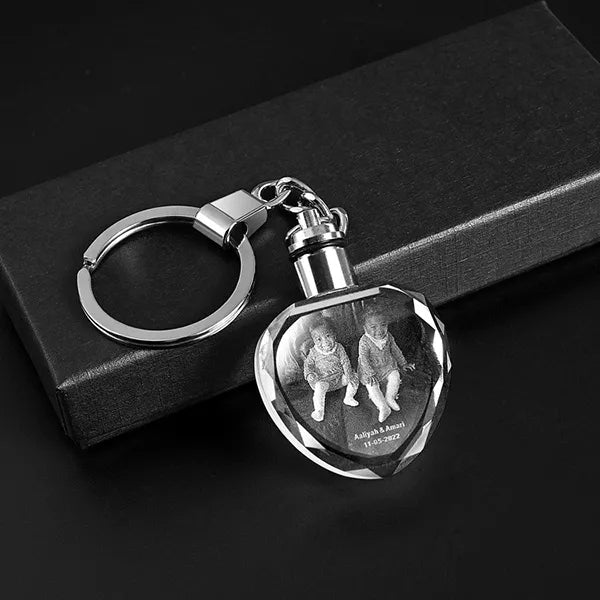 Crystal Heart Shaped Keychain