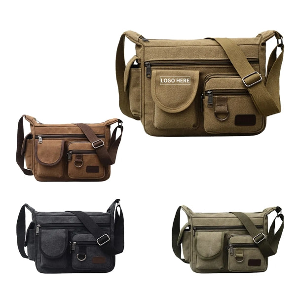 Travel Canvas Sling Messenger Bag