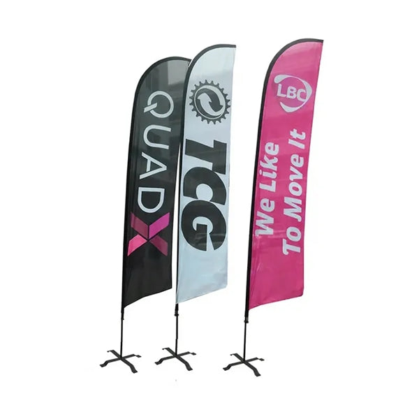 Advertising Feather Flag with Fiberglass Poles