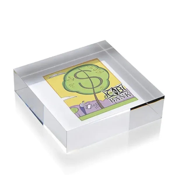 Square Crystal Paperweight