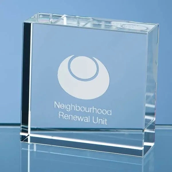 Square Crystal Paperweight