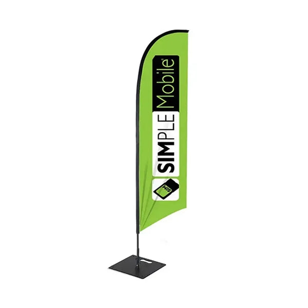 Feather Flag Enhanced with Fiberglass Poles