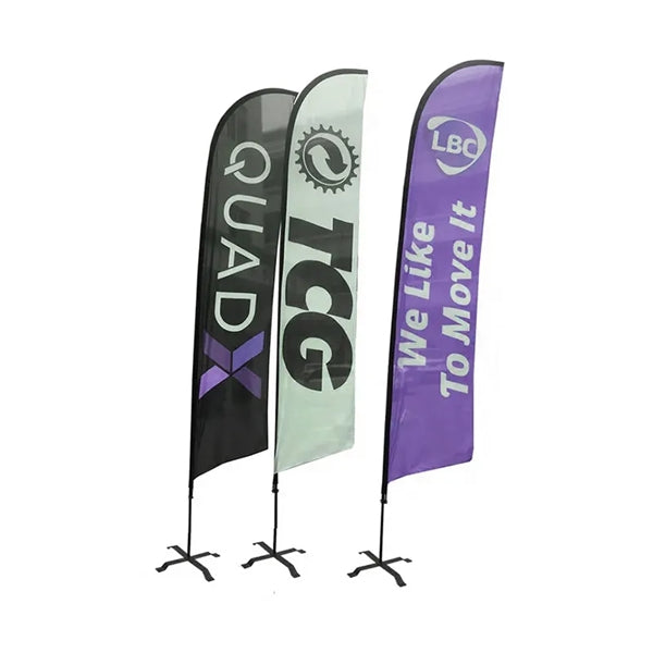 Feather Flag Enhanced with Fiberglass Poles