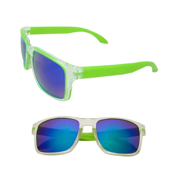 Two-Tone Mirror Lenses Polycarbonate Sunglasses