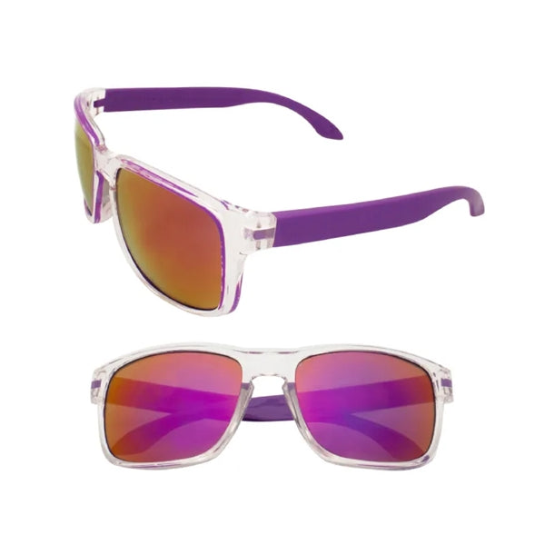 Two-Tone Mirror Lenses Polycarbonate Sunglasses