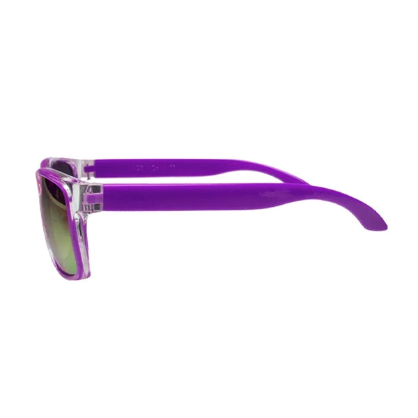 Two-Tone Mirror Lenses Polycarbonate Sunglasses