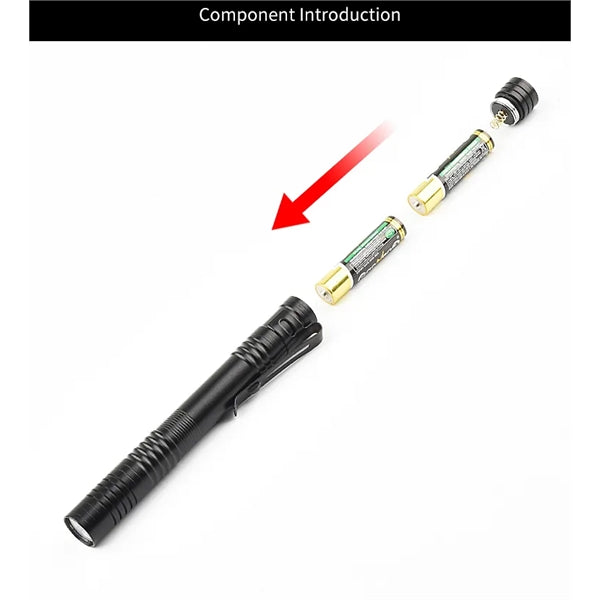 Mini Small LED Handheld Pen Light Flashlight with Clip