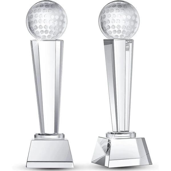 Crystal Glass Golf Trophy
