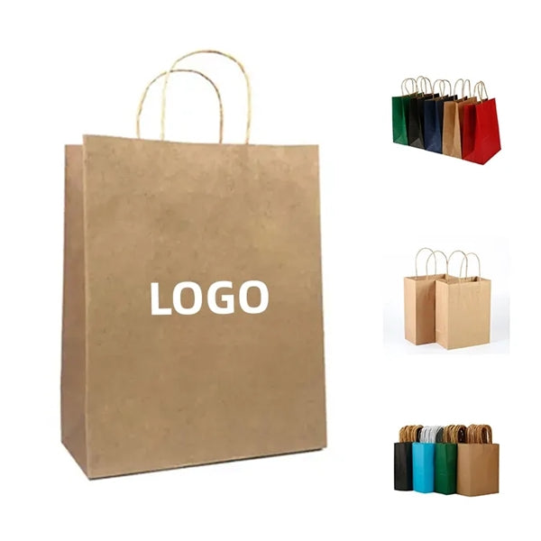 Imprited Kraft Paper Shopper Bag