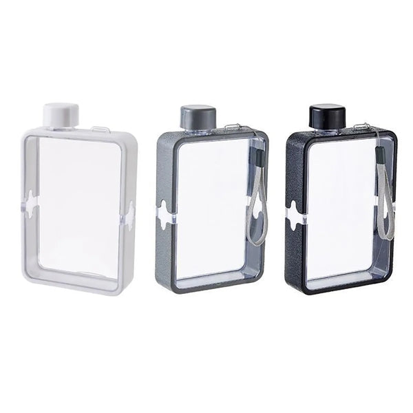 A5 Flat Portable Water Sports Bottle Square Fitness Cup