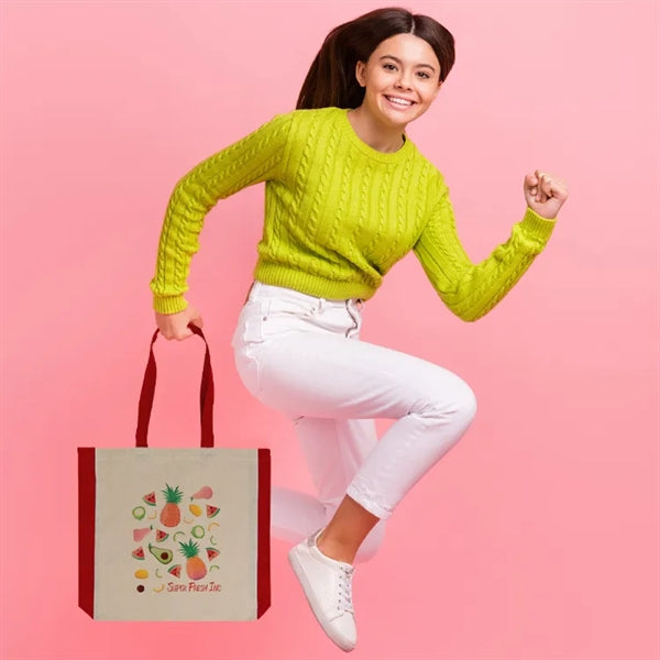 Side Color 6oz Cotton Tote Bag