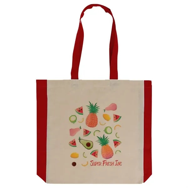 Side Color 6oz Cotton Tote Bag