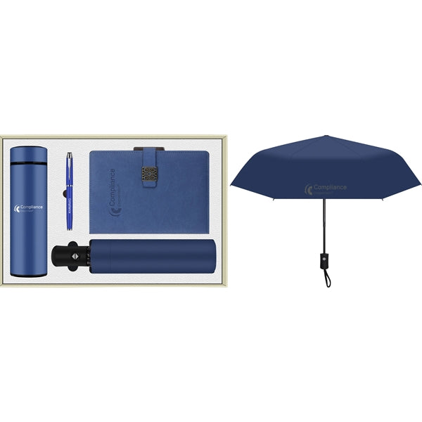 Tumbler Umbrella Pen Notebook Office Business Gift Set