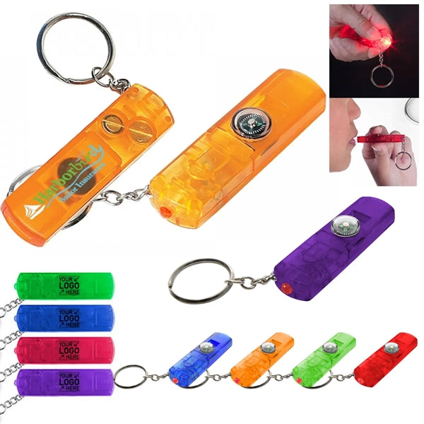 Whistle Key Light With Compass