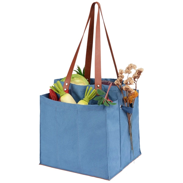 Multi-Pockets Canvas Shopping Tote