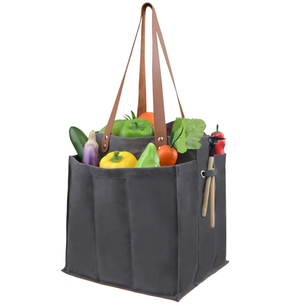 Multi-Pockets Canvas Shopping Tote