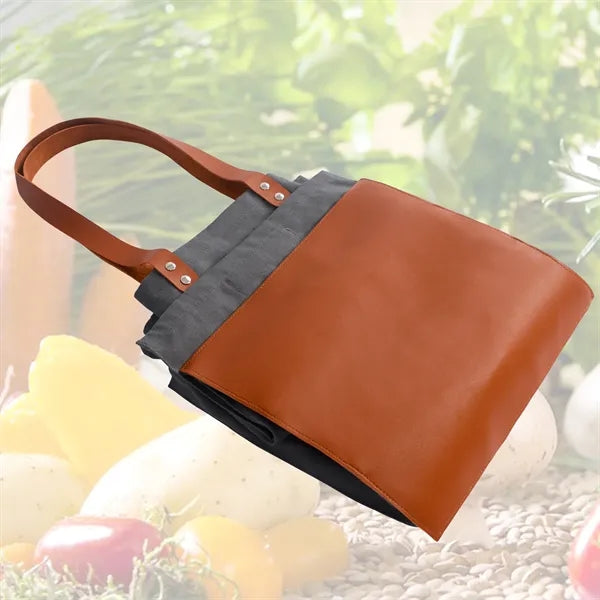 Multi-Pockets Canvas Shopping Tote