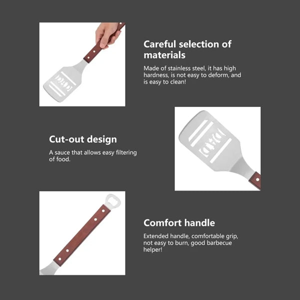 Stainless Steel Non-stick Letter Spatula With Bottle Opener