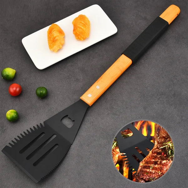 Metal Non-stick Grilling Tool Spatula With Bottle Opener