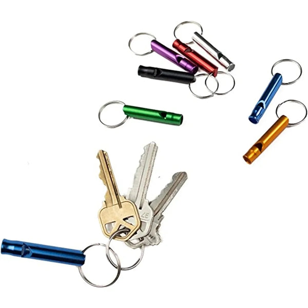 Loud Aluminum Alloy Whistle with Key Ring