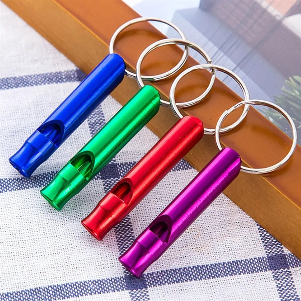 Loud Aluminum Alloy Whistle with Key Ring