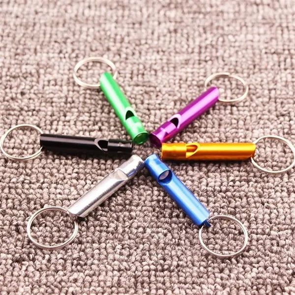 Loud Aluminum Alloy Whistle with Key Ring