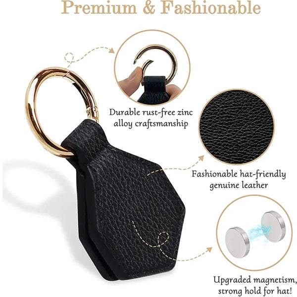 Pu Leather Magnetic Hat Clip