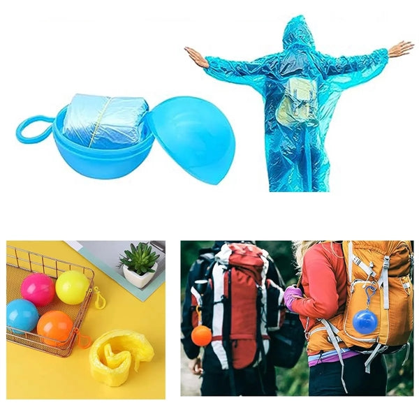 Portable disposable raincoat outdoor Rain Ponchos Ball