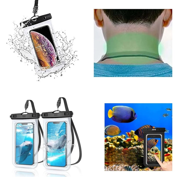 Snap Closure Transparent Waterproof Phone Pouch
