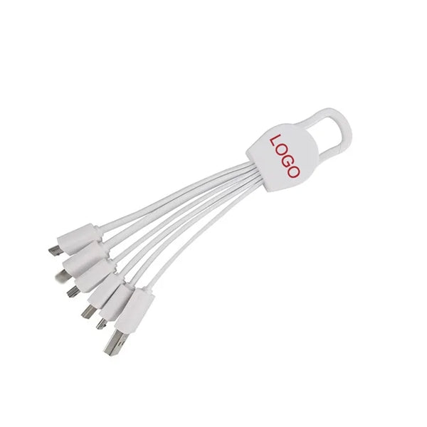 Multi Adpator Charging Cable with Carabiner Clip