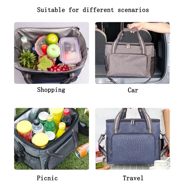 Oxford Insulated Outdoor Picnic Lunch Box Cooler Bag