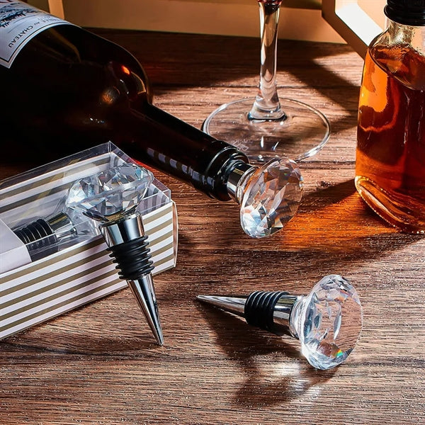 Crystal Diamond Cut Wine Stoppers