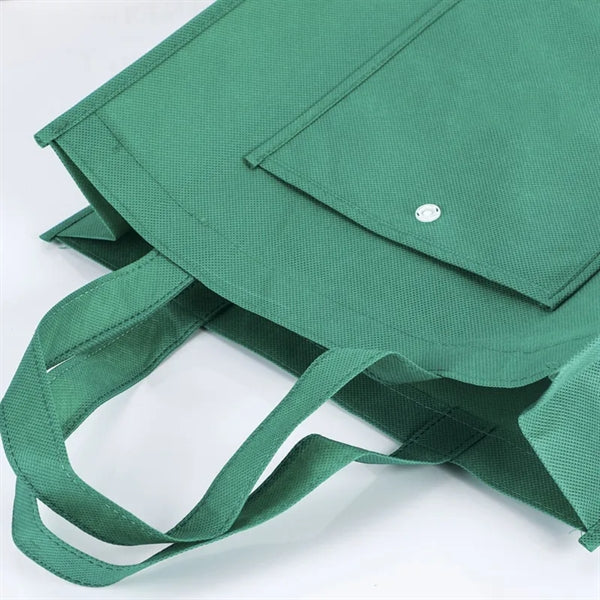 Fold Up Tote Non Woven Grocery Bags with Pouch