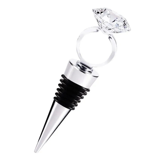 Crystal Diamond Ring Wine Bottle Stoppers