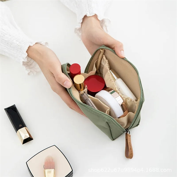 Leather Makeup Bag Cosmetic Organizer
