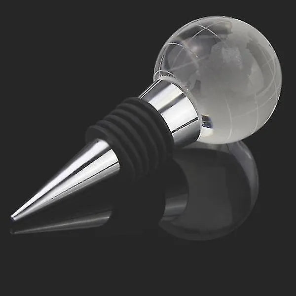 Crystal World Globe Wine Bottle Stopper