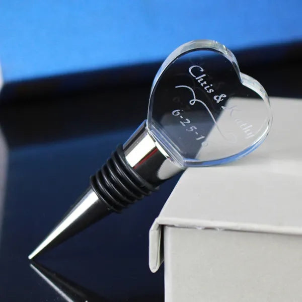 Crystal Heart Wine Stopper