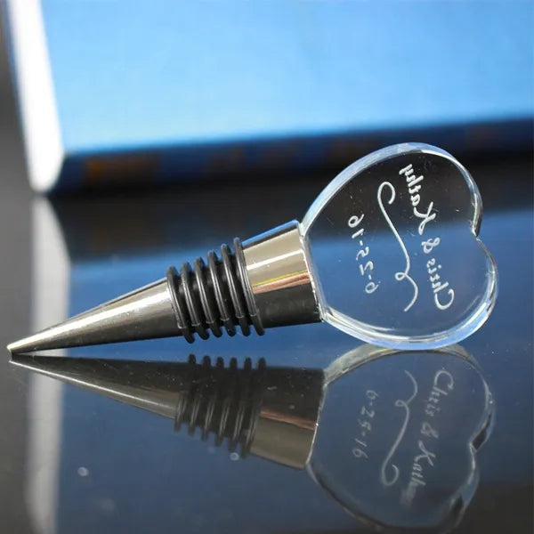 Crystal Heart Wine Stopper