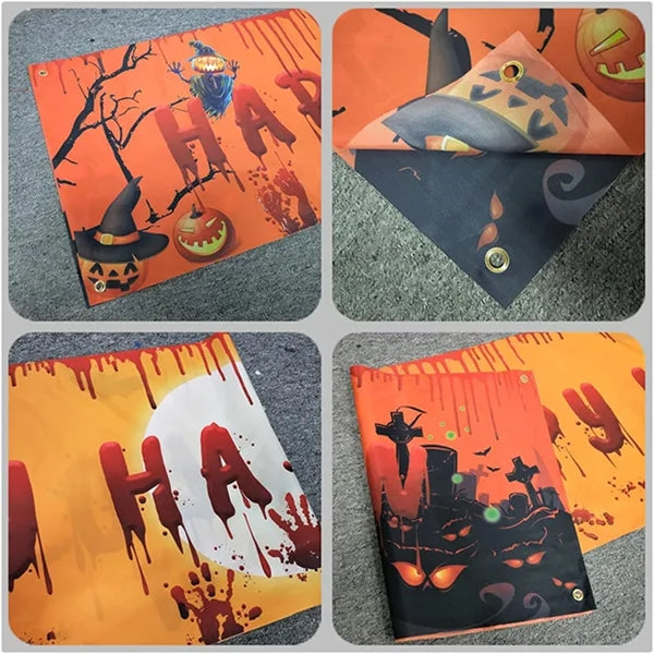Durable Outdoor Halloween Vinyl Banner