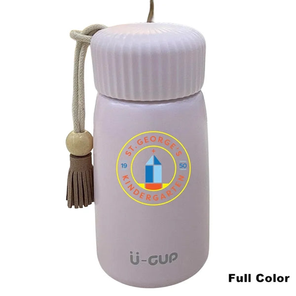 250/400ML Stainless Steel Vacuum Thermos Cup Carrying Rope