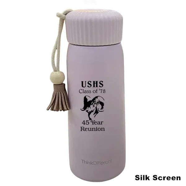 250/400ML Stainless Steel Vacuum Thermos Cup Carrying Rope