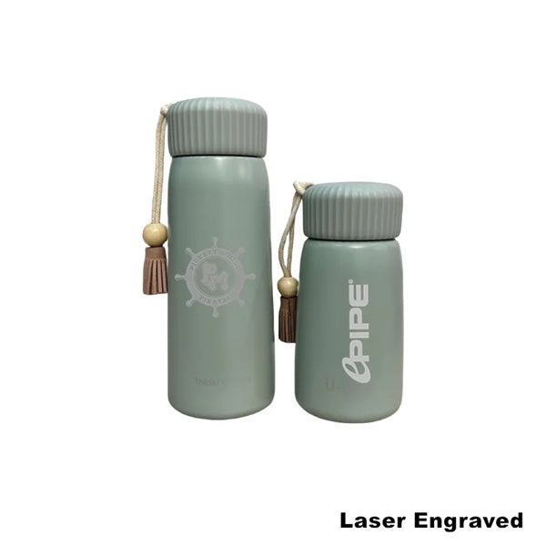 250/400ML Stainless Steel Vacuum Thermos Cup Carrying Rope