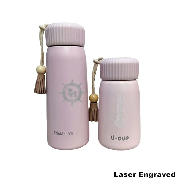 250/400ML Stainless Steel Vacuum Thermos Cup Carrying Rope