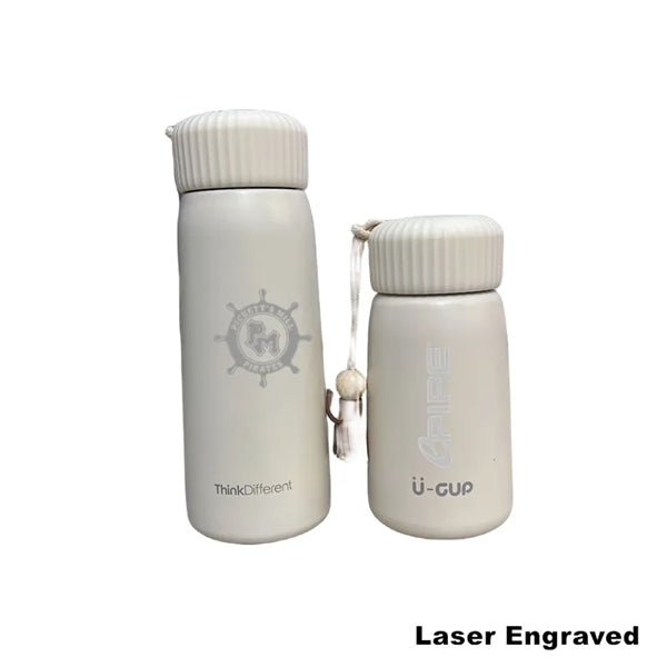 250/400ML Stainless Steel Vacuum Thermos Cup Carrying Rope