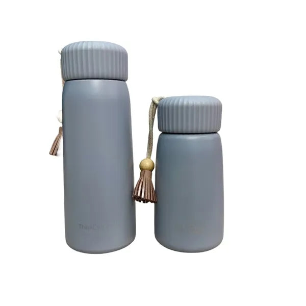 250/400ML Stainless Steel Vacuum Thermos Cup Carrying Rope