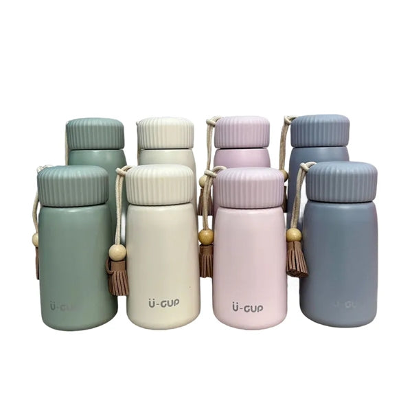 250/400ML Stainless Steel Vacuum Thermos Cup Carrying Rope