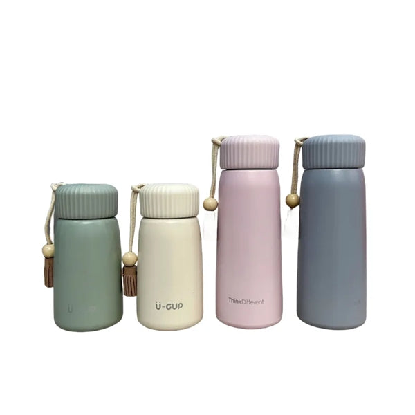 250/400ML Stainless Steel Vacuum Thermos Cup Carrying Rope