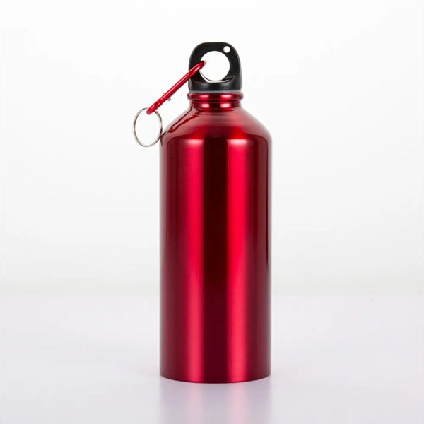 16oz Aluminum Water Bottle Flask With Carabiner