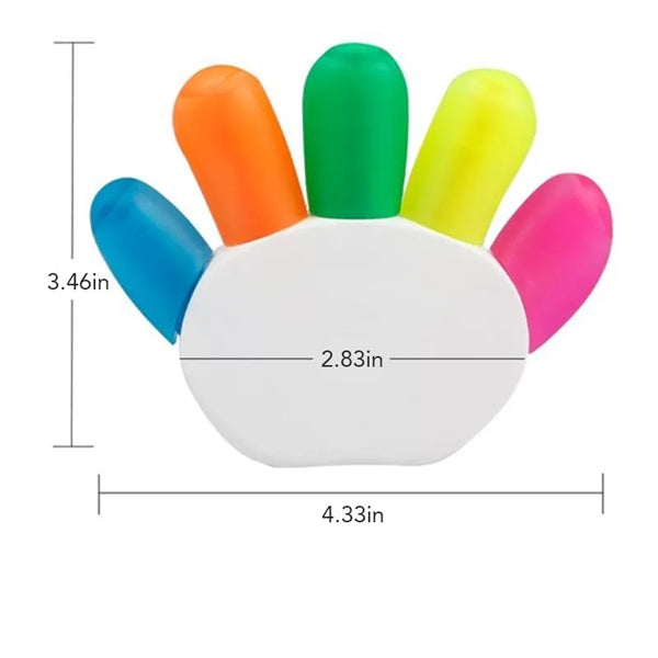 Hand Shaped Highlighter Pen 5 colors