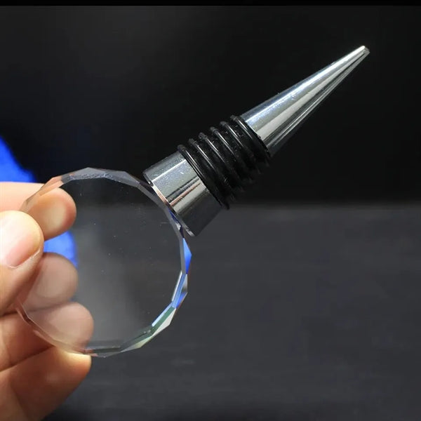 Round Crystal Personalized Wine Stopper